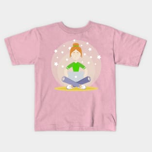 Girl with laptop Kids T-Shirt